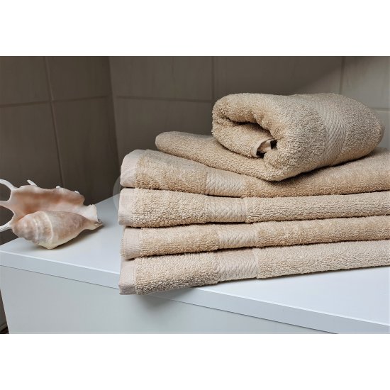 Cotton terry towel beige